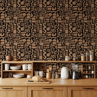 Abstract Earth Toned Geometric Shapes Wallpaper⁠