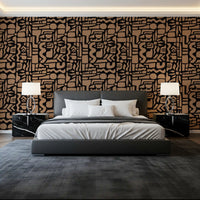 Abstract Earth Toned Geometric Shapes Wallpaper⁠