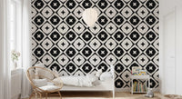 Monochrome Star Lattice Wallpaper⁠