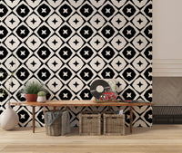 Monochrome Star Lattice Wallpaper⁠