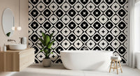Monochrome Star Lattice Wallpaper⁠