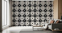Monochrome Star Lattice Wallpaper⁠