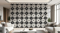 Monochrome Star Lattice Wallpaper⁠