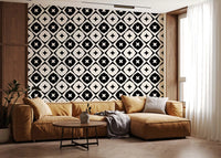 Monochrome Star Lattice Wallpaper⁠