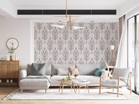 Soft Lavender Botanical Symmetry Wallpaper⁠