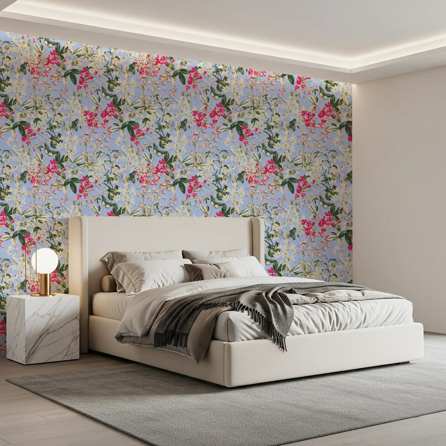 Vibrant Garden Meadow Floral Wallpaper⁠