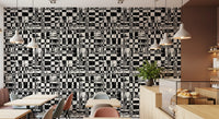 Abstract Ink Grid Mural Wallpaper⁠