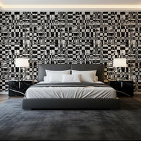 Abstract Ink Grid Mural Wallpaper⁠