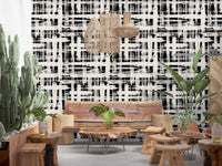 Monochrome Crosshatch Texture Wallpaper⁠