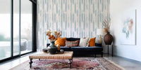 Rustic Blue Brushstroke Stripes Wallpaper⁠