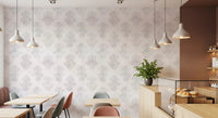 Minimalist Grey Brushed Damask Wallpaper⁠