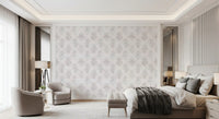 Minimalist Grey Brushed Damask Wallpaper⁠
