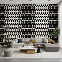 Abstract Interlocking Diamond Motif Wallpaper⁠