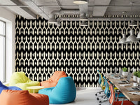 Abstract Interlocking Diamond Motif Wallpaper⁠