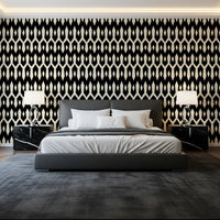 Abstract Interlocking Diamond Motif Wallpaper⁠