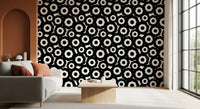 Modernist Flower Repeat Pattern Wallpaper⁠