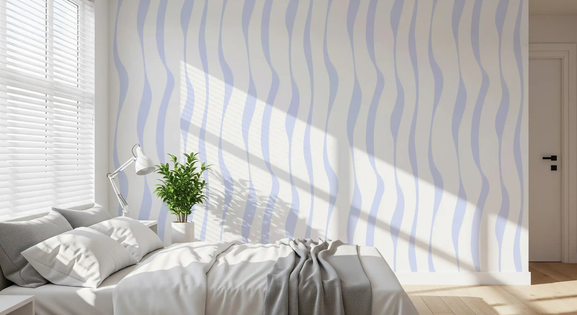 Flowing Vertical Blue Hues Wallpaper⁠