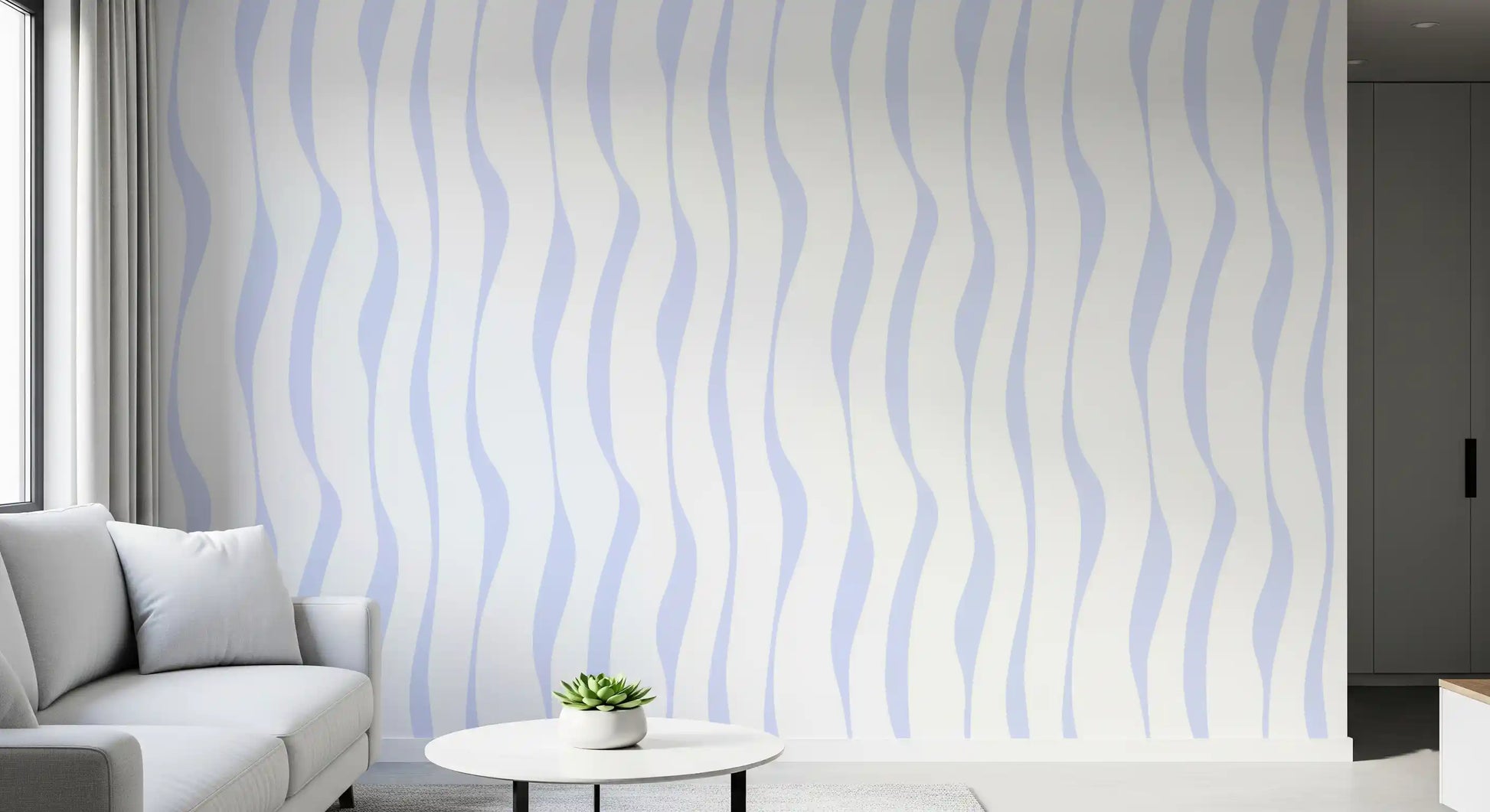 Flowing Vertical Blue Hues Wallpaper⁠
