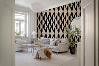 Monochrome Geometric Diamonds Wallpaper⁠