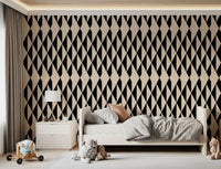 Monochrome Geometric Diamonds Wallpaper⁠