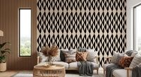 Monochrome Geometric Diamonds Wallpaper⁠