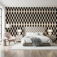 Monochrome Geometric Diamonds Wallpaper⁠