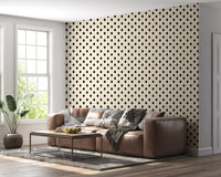 Minimalist Black and Cream Diamond Grid Wallpaper⁠