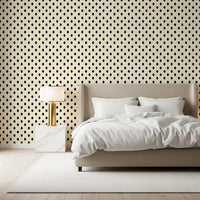 Minimalist Black and Cream Diamond Grid Wallpaper⁠