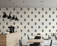 Minimalist Black and White Geometric Diamond Grid Wallpaper⁠
