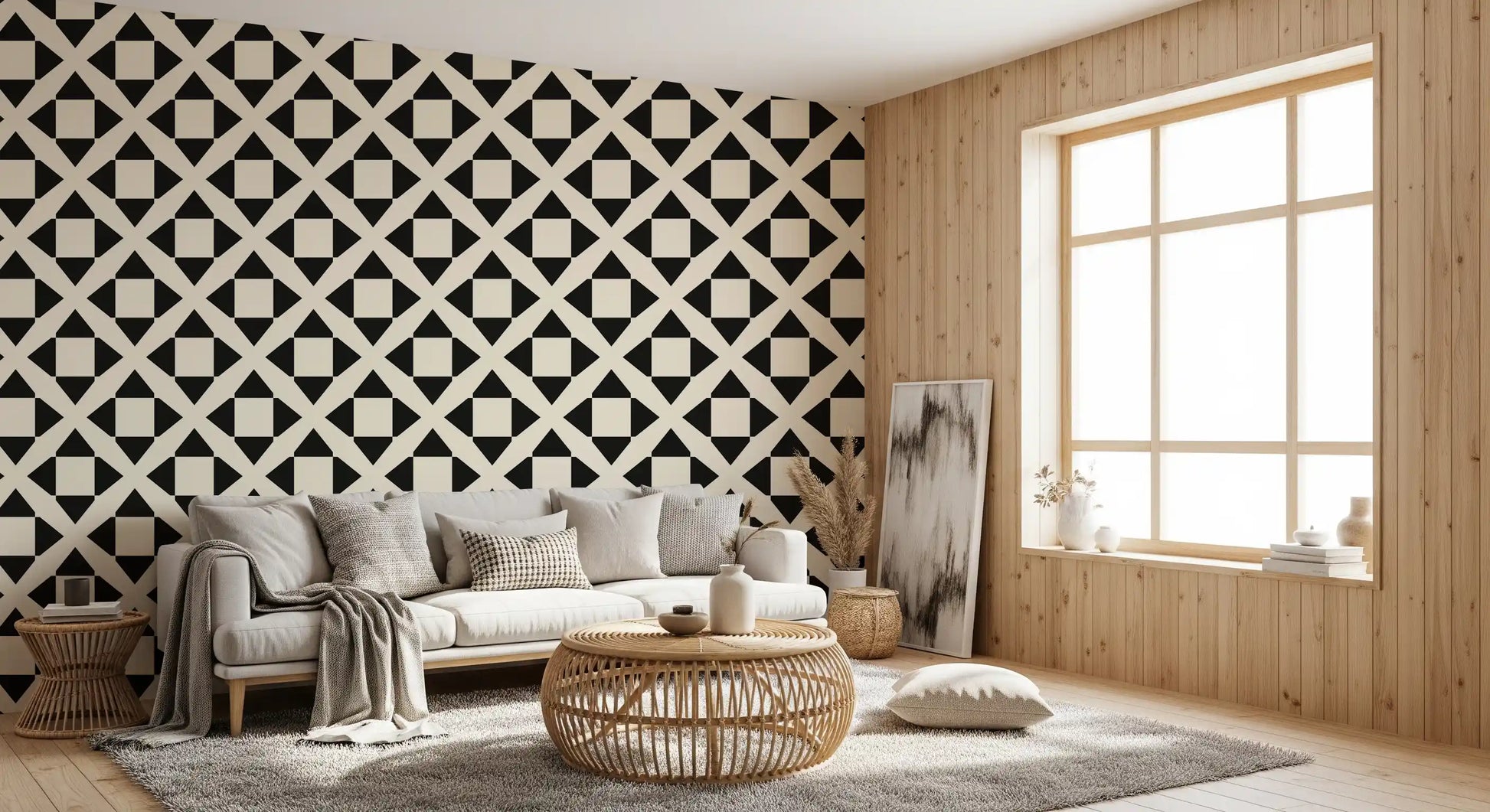 Minimalist Diamond Grid Wallpaper⁠