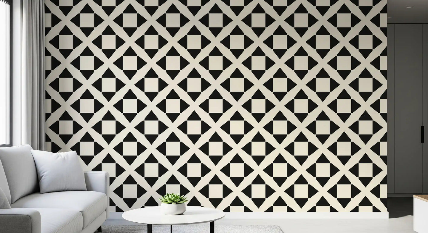 Minimalist Diamond Grid Wallpaper⁠