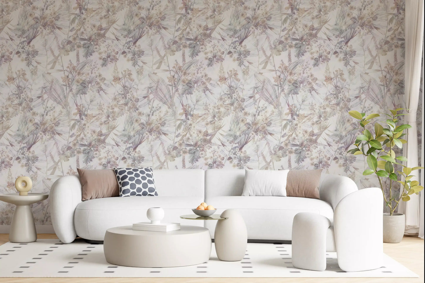 Ethereal Meadow Botanical Bloom Wallpaper⁠