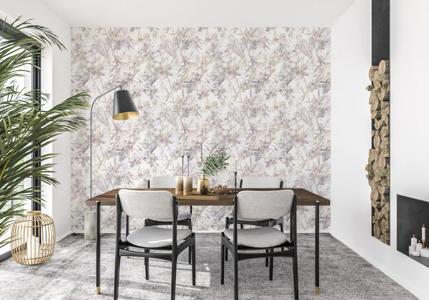 Ethereal Meadow Botanical Bloom Wallpaper⁠