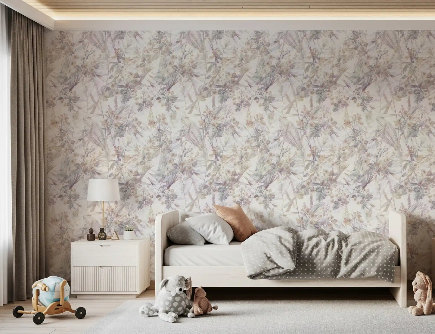 Ethereal Meadow Botanical Bloom Wallpaper⁠