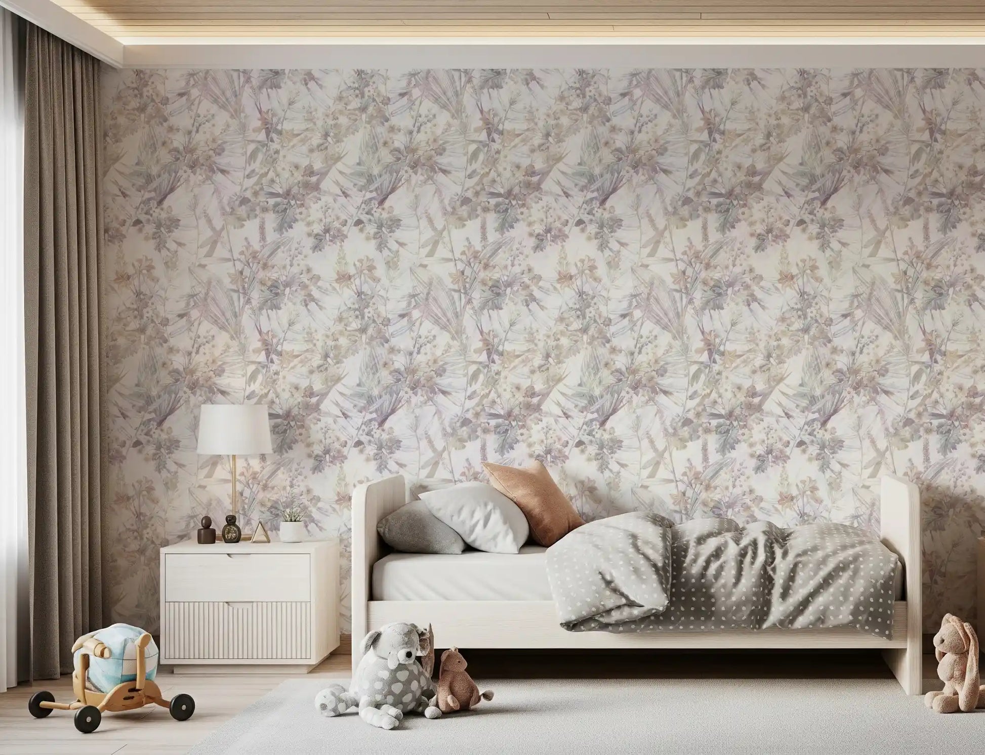 Ethereal Meadow Botanical Bloom Wallpaper⁠