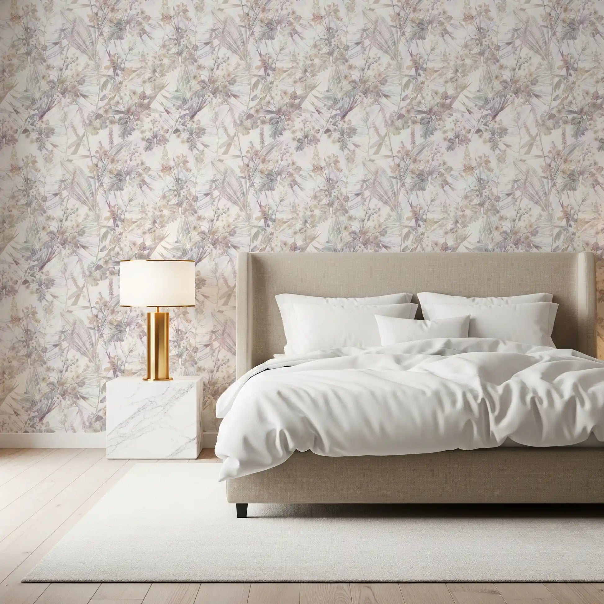 Ethereal Meadow Botanical Bloom Wallpaper⁠