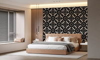 Geometric Monochrome Circle Grid Wallpaper⁠