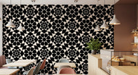 Geometric Monochrome Circle Grid Wallpaper⁠