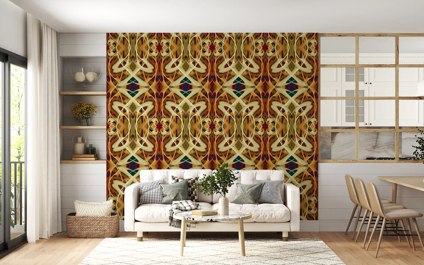 Art Nouveau Revival Whiplash Lines - PRALINÉ Wallpaper⁠