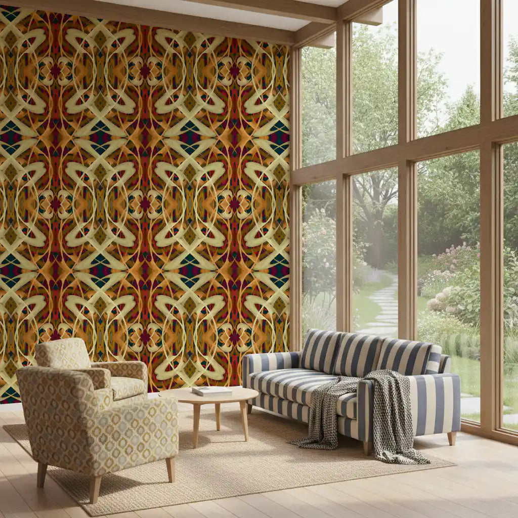 Art Nouveau Revival Whiplash Lines - PRALINÉ Wallpaper⁠