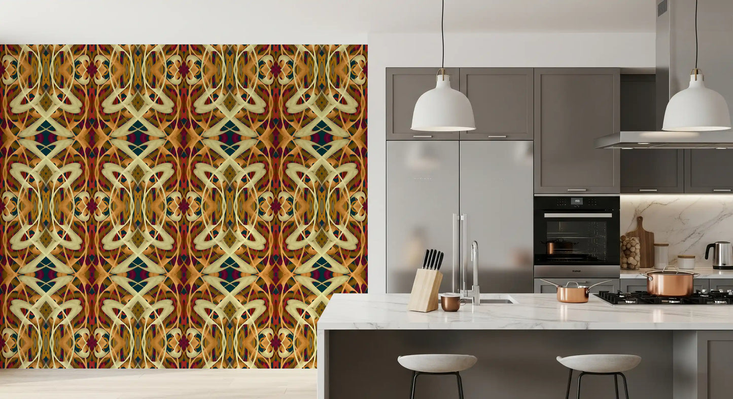 Art Nouveau Revival Whiplash Lines - PRALINÉ Wallpaper⁠