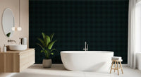 Dark Green Midnight Grid Wallpaper⁠