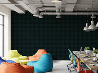 Dark Green Midnight Grid Wallpaper⁠