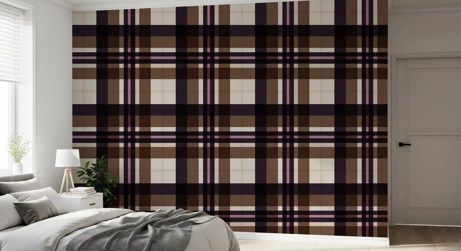Classic Tartan Plaid Print Wallpaper⁠