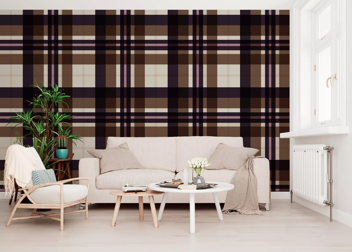 Classic Tartan Plaid Print Wallpaper⁠