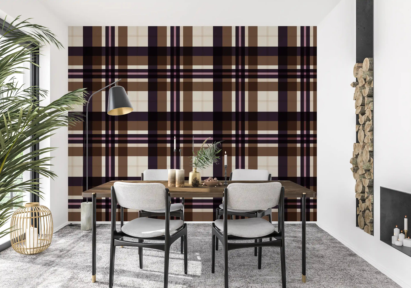 Classic Tartan Plaid Print Wallpaper⁠