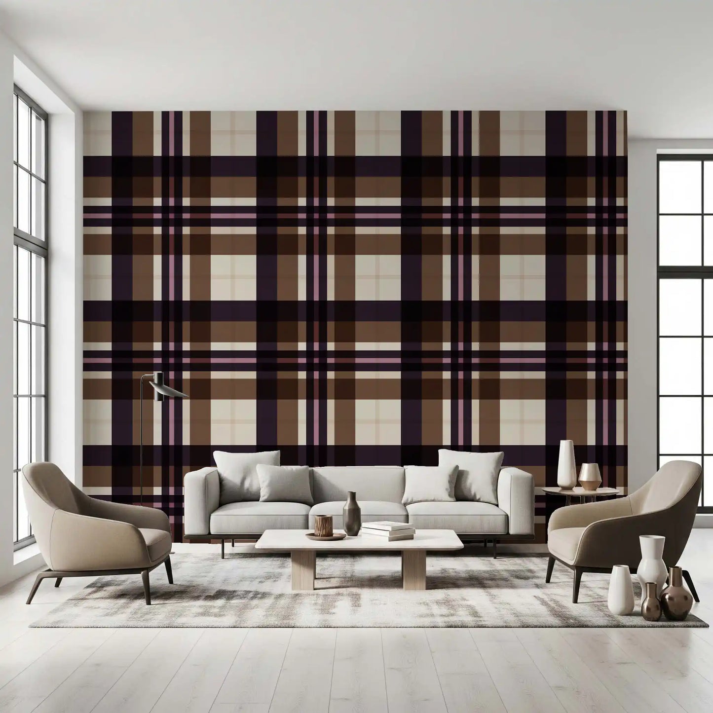 Classic Tartan Plaid Print Wallpaper⁠