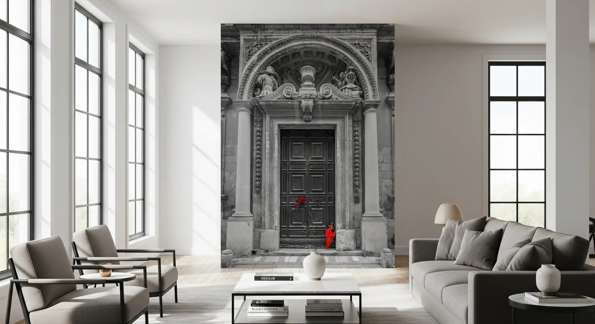 Baroque Stone Entryway Wall Mural