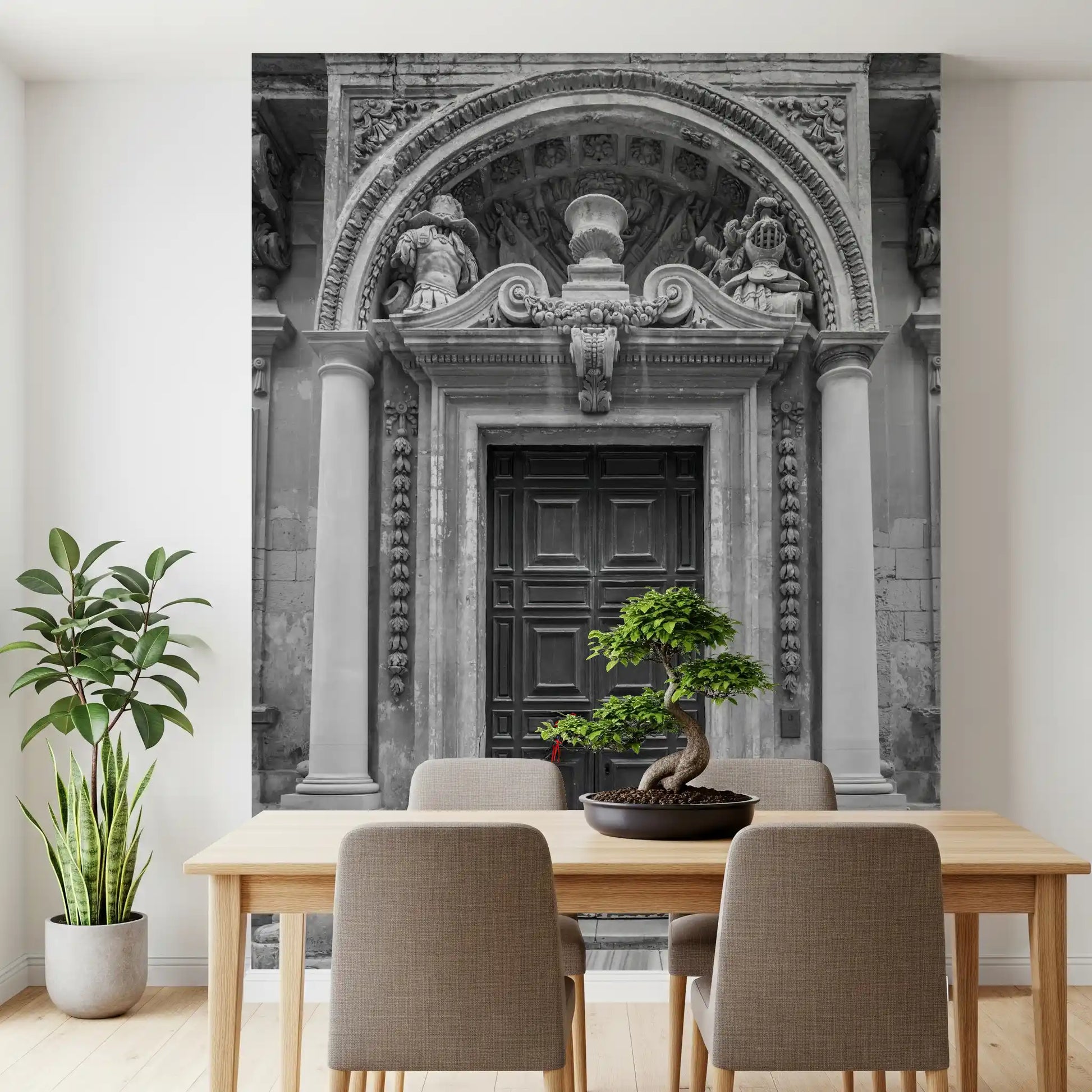Baroque Stone Entryway Wall Mural
