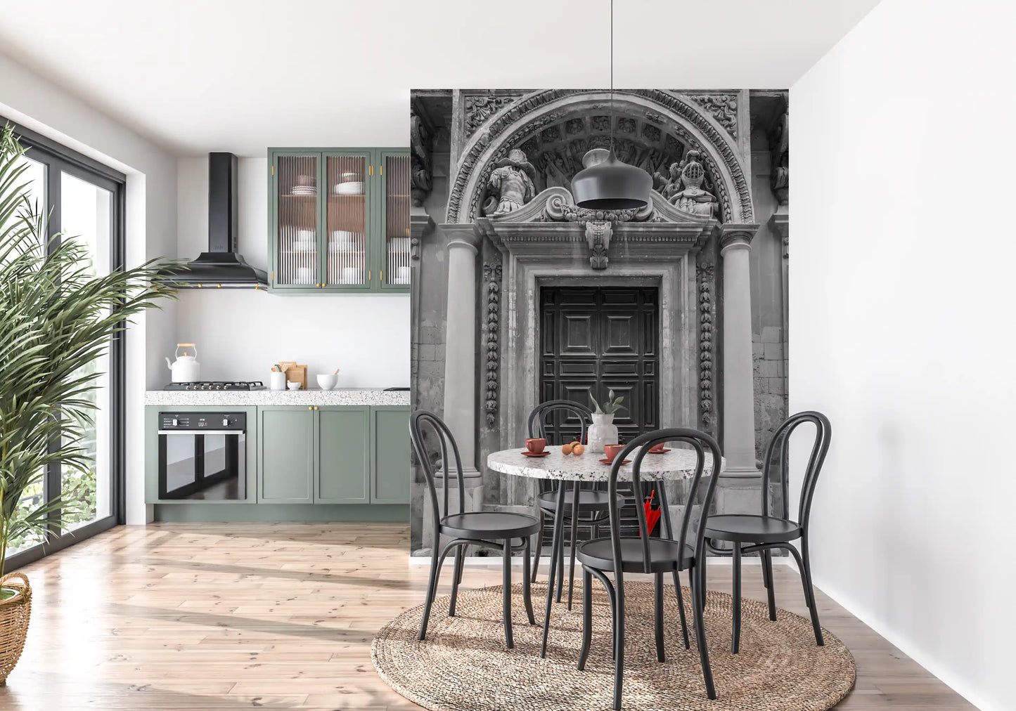 Baroque Stone Entryway Wall Mural